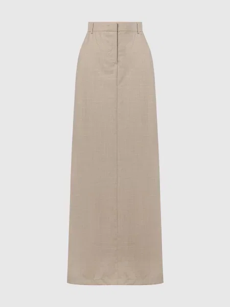 Шерстяная юбка Max Mara коричневая