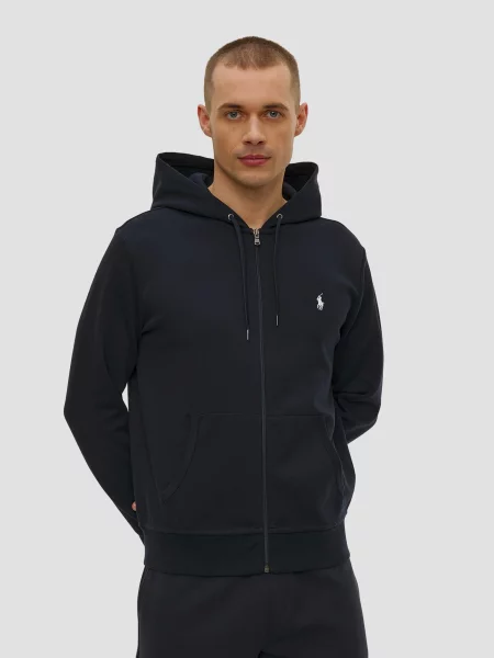 Polo Ralph Lauren bluza granatowy z kapturem gładka niebieska