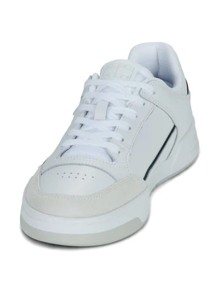 Sneakerși Tommy Jeans din piele alb