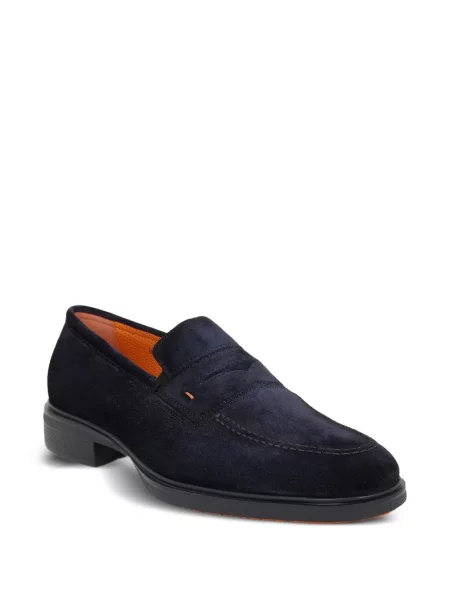 Loaferice Santoni od brušene kože plava
