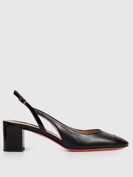 Шкіряні босоніжки Santoni чорні