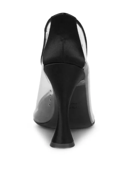 Pantofi cu toc Moschino transparente alb