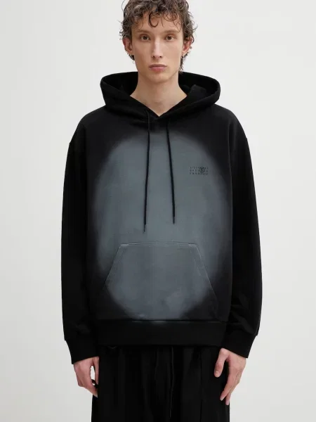 Maison Margiela hanorac cu glugă bărbătesc negru