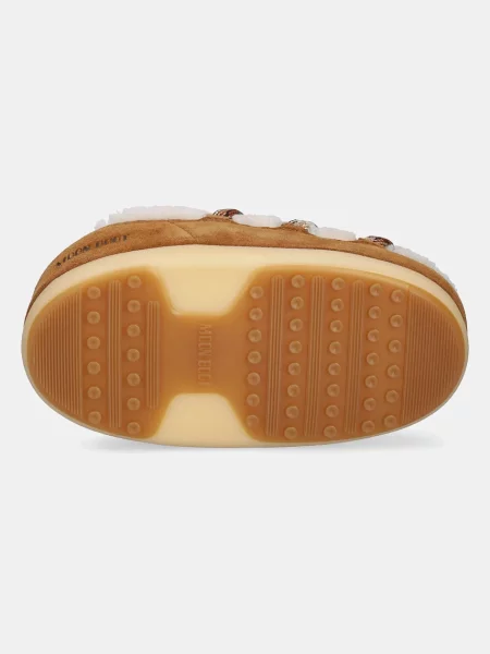 Замшевые мюли Moon Boot на платформе коричневые