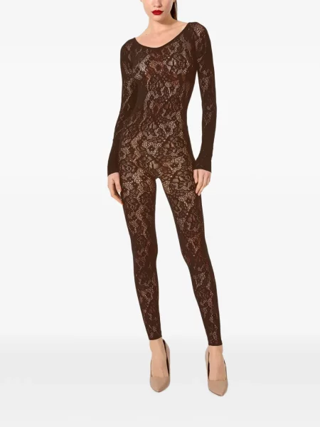 Salopetă Wolford cu model floral maro