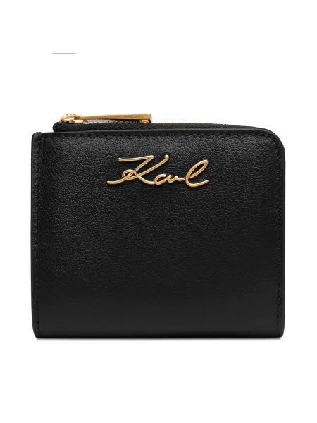Karl Lagerfeld denarnica usnjena črna