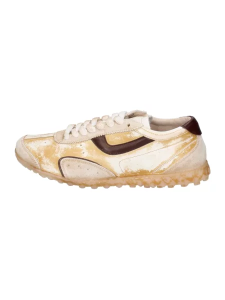 Sneakersy Moma skórzane brązowe