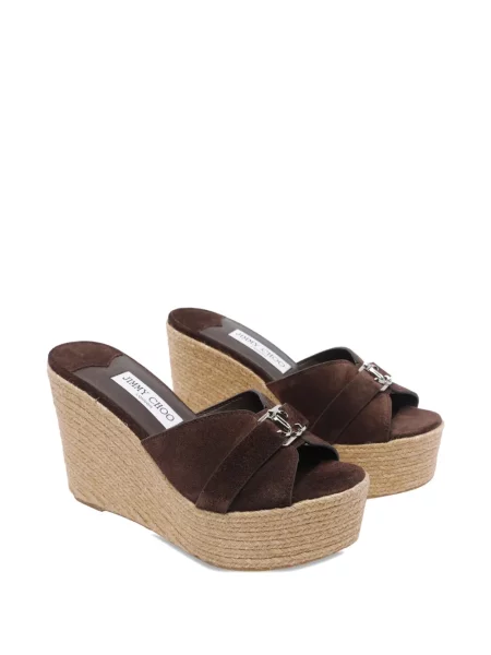 Sandale Jimmy Choo cu pană maro