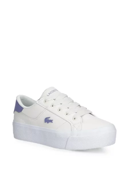 Sneakerși Lacoste cu platformă cu autograf alb