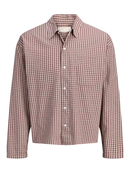 JACK & JONES Cămașă JORAUSTIN maro alb