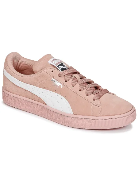 Pantofi Puma din piele de căprioară clasici roz