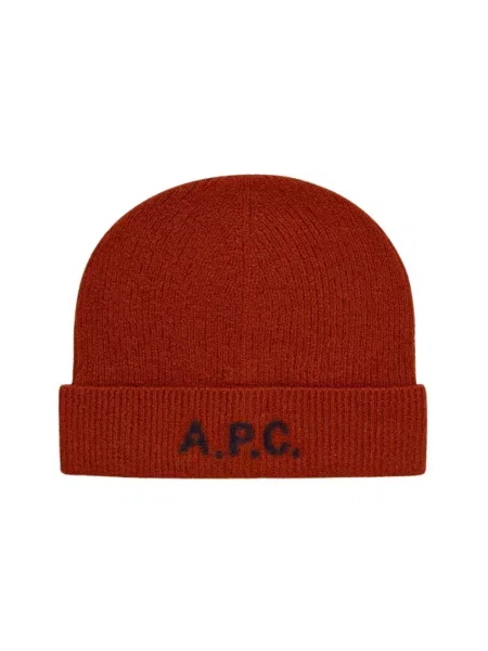 A.P.C. czapka wełniana bonnet harry czerwona