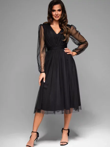 Rochie de seară Edoti de costum negru