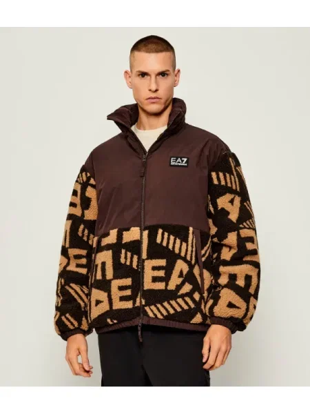 Din fleece geacă | Oversize fit maro