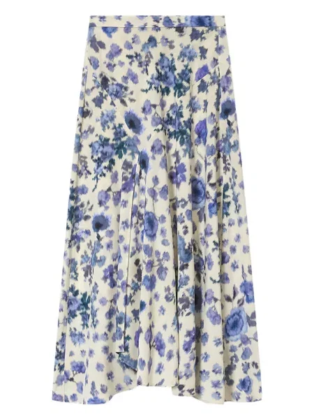 Fustă Isabel Marant cu model floral cu crăpătură