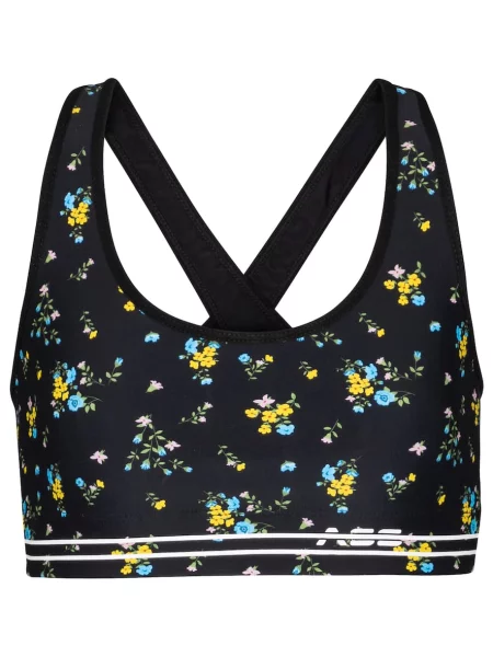 Sutien Adam Selman Sport cu model floral negru