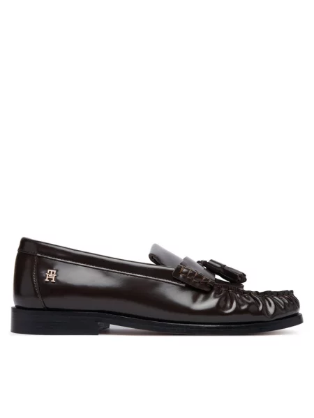 Loafersy Tommy Hilfiger brązowe
