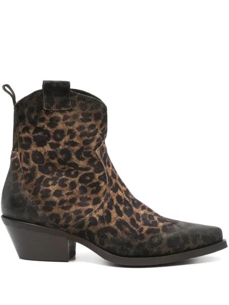 Botine Metisse cu imagine cu model leopard maro