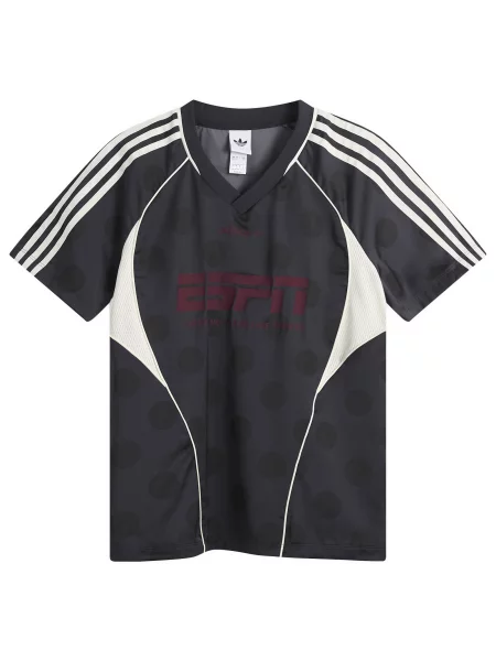 Szorty Adidas w grochy z krótkim rękawem z dżerseju szare