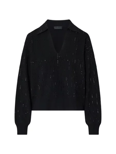 Pulover Liu Jo cu broderie negru
