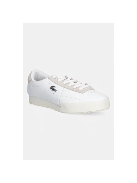 Sneakersy Lacoste zamszowe białe