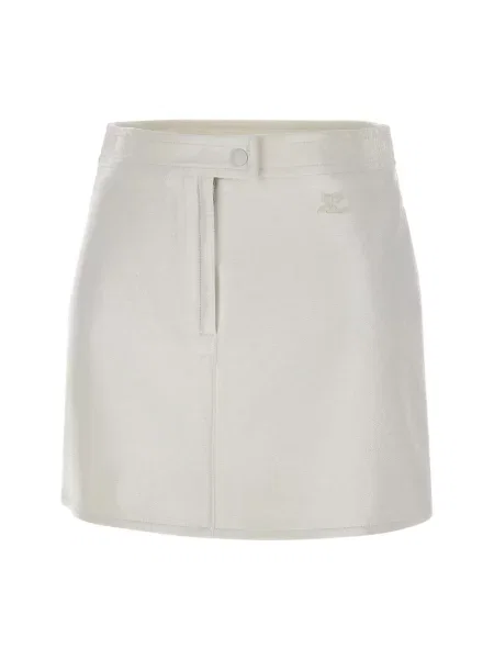 Mała mały spódnica mini Courreges biała