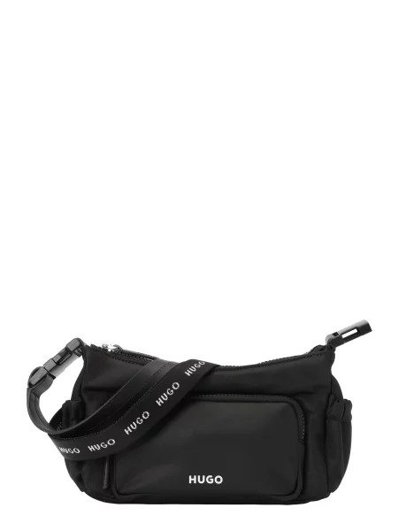 Ročna torba HUGO Shoulder Črna bel