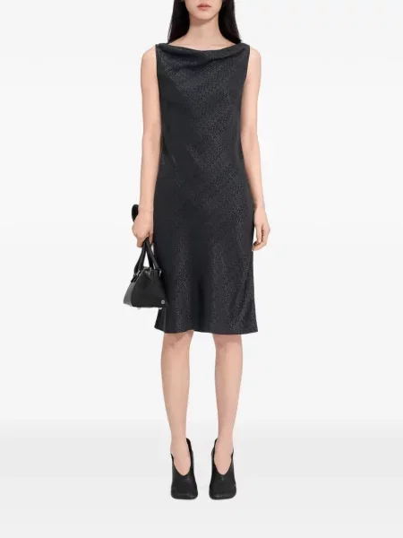 Rochie Mm6 Maison Margiela din jacard negru