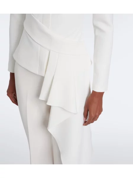 Geacă Roland Mouret asimetrică alb