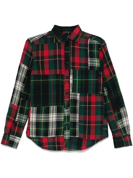 Cămașă Polo Ralph Lauren în carouri lungă alb