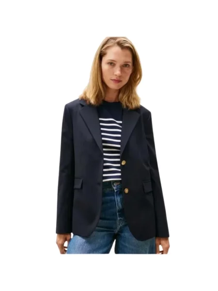 Marynarka Tommy Hilfiger jednorzędowa niebieska