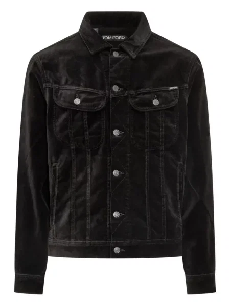 Geacă de blugi Tom Ford de catifea negru