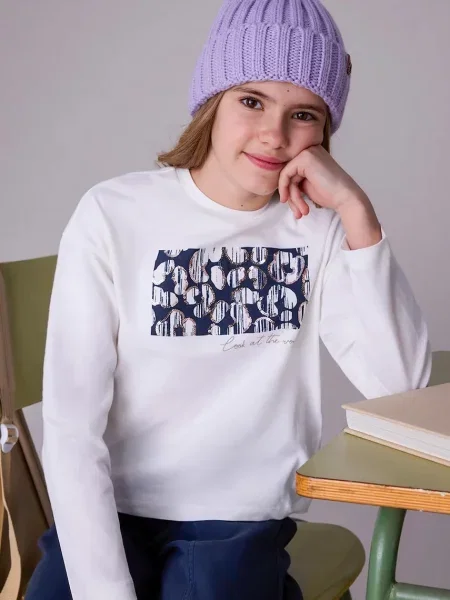 Mayoral tričko s dlhým rukávom biela