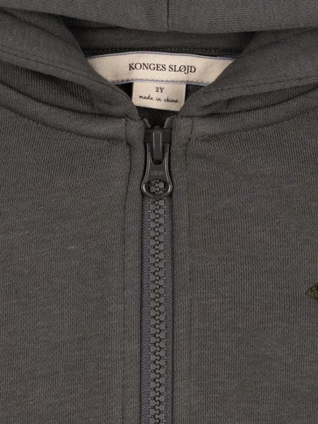 Konges Sløjd кофта на застібці з капюшоном дитяча з бавовною LOU SWEAT ZIP HOOD GOTS