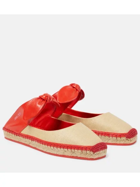 Usnjene espadrile Jimmy Choo rdeča