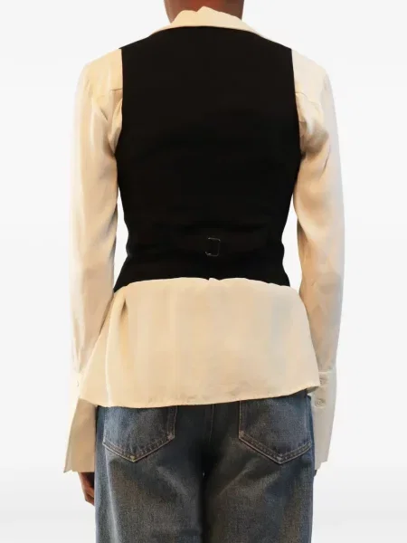 Vestă Rag & Bone cu decolteu în V negru