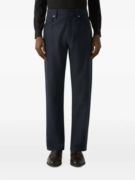 Pantaloni Zegna de lână albastru