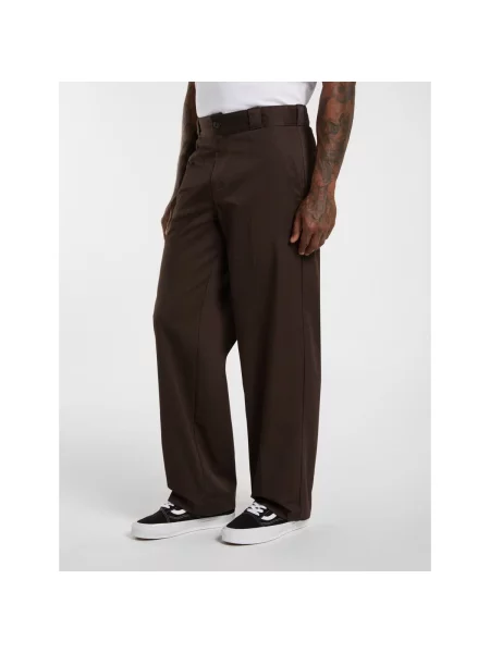 Nohavice Dickies v biznis štýle hnedá