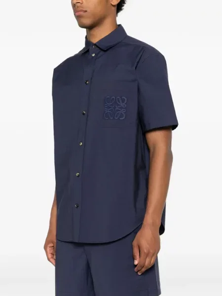 Cămașă Loewe cu broderie albastru