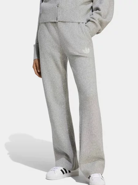 Adidas Originals pantaloni de trening pentru femei Essentials Knit gri