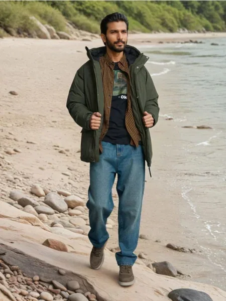 Sinsay koszula w kratę brązowy