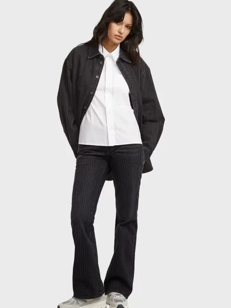 Смугаста максі сорочка G-star Raw сіра