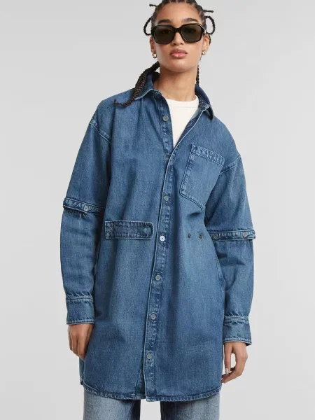 Джинсова сукня G-star Raw синя