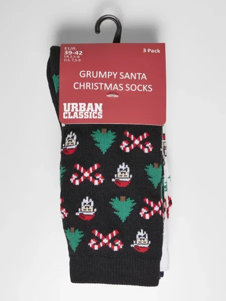 Urban Classics Nogavice Grumpy Santa mešane barve