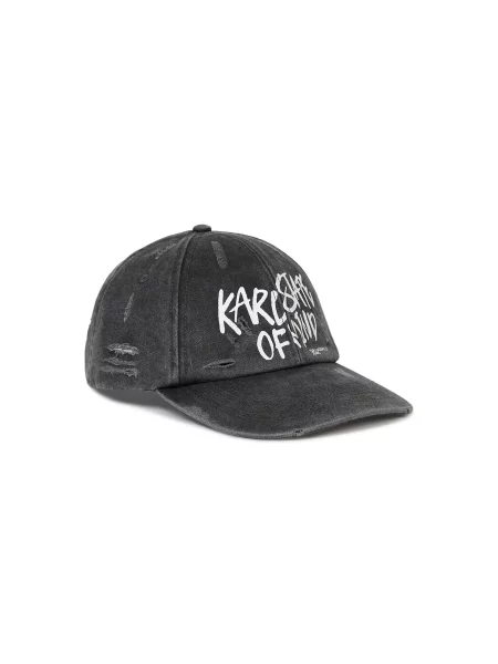 KARL LAGERFELD JEANS Čiapka čierna / biela sivá