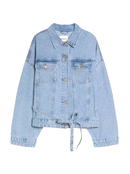 Bershka Prehodna jakna moder denim