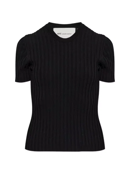 Tricou Ami Paris tricotate negru