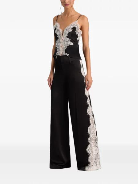 Pantaloni Alice + Olivia din dantelă negru