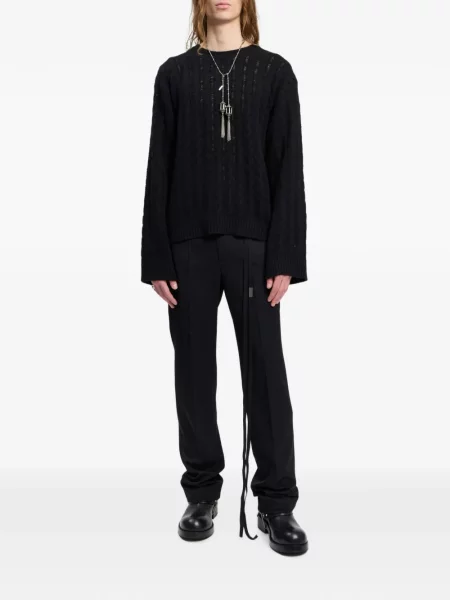 Pantaloni Ann Demeulemeester de lână negru