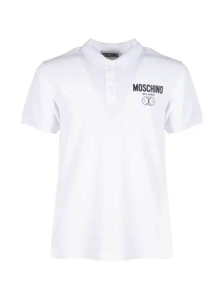 Tricou polo Moschino alb